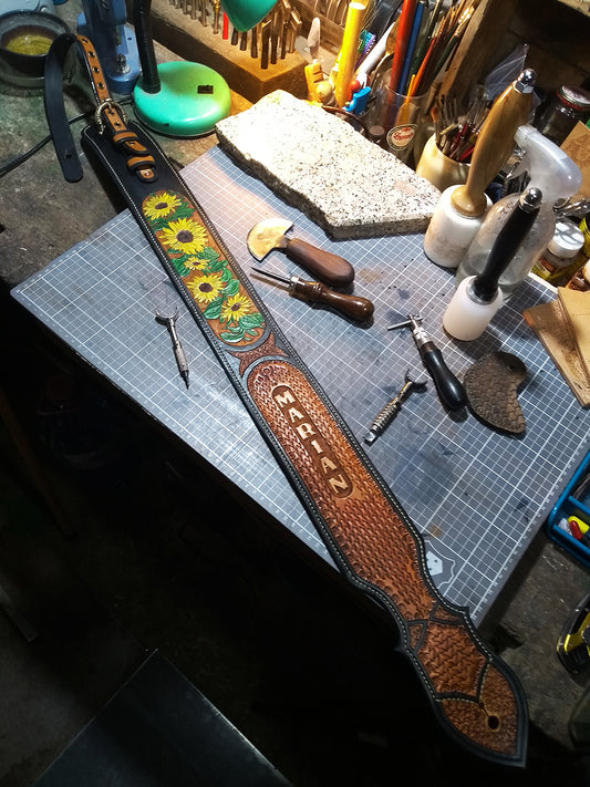 Custom Leather Guitar Strap