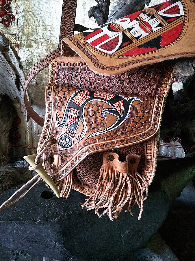 Traditional Southwest Pueblo styled hip/shoulder bag