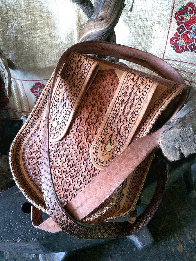 Traditional Southwest Pueblo styled hip/shoulder bag