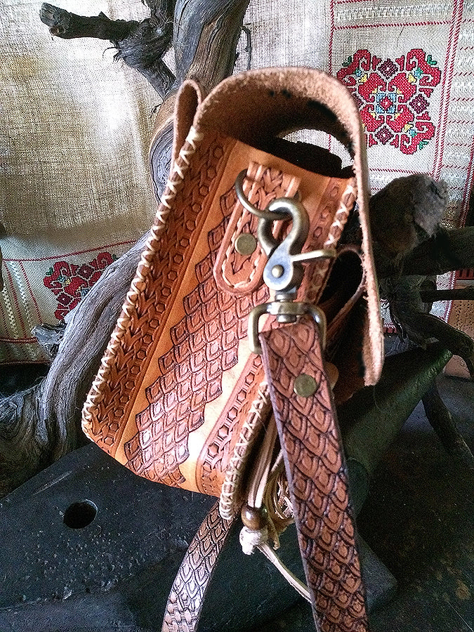 Traditional Southwest Pueblo styled hip/shoulder bag